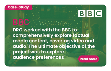 Link to case study: BBC. We worked with the BBC to comprehensively explore factual media content, covering video and audio