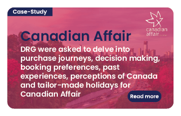 Link to case study: Canadian Affair. We were asked to delve into purchase journeys, decision making, booking preferences, past experiences, perceptions of Canada and tailor-made holidays for Canadian Affair