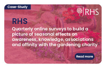 Link to case study: RHS. Awareness, knowledge, associations and affinity with the gardening charity